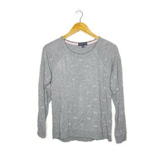 PJ Salvage Kiss Mwah Long Sleeve Lounge Top Sz S